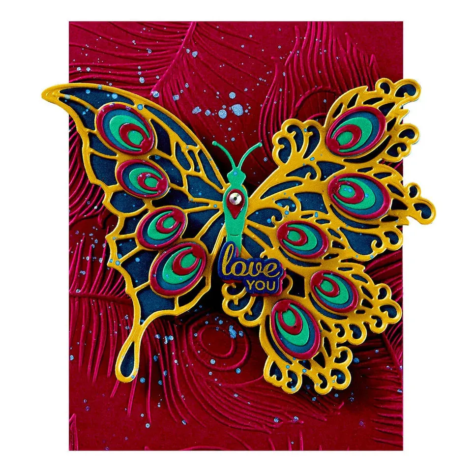 Peacock Butterfly Cutting Dies Spellbinders S6-238