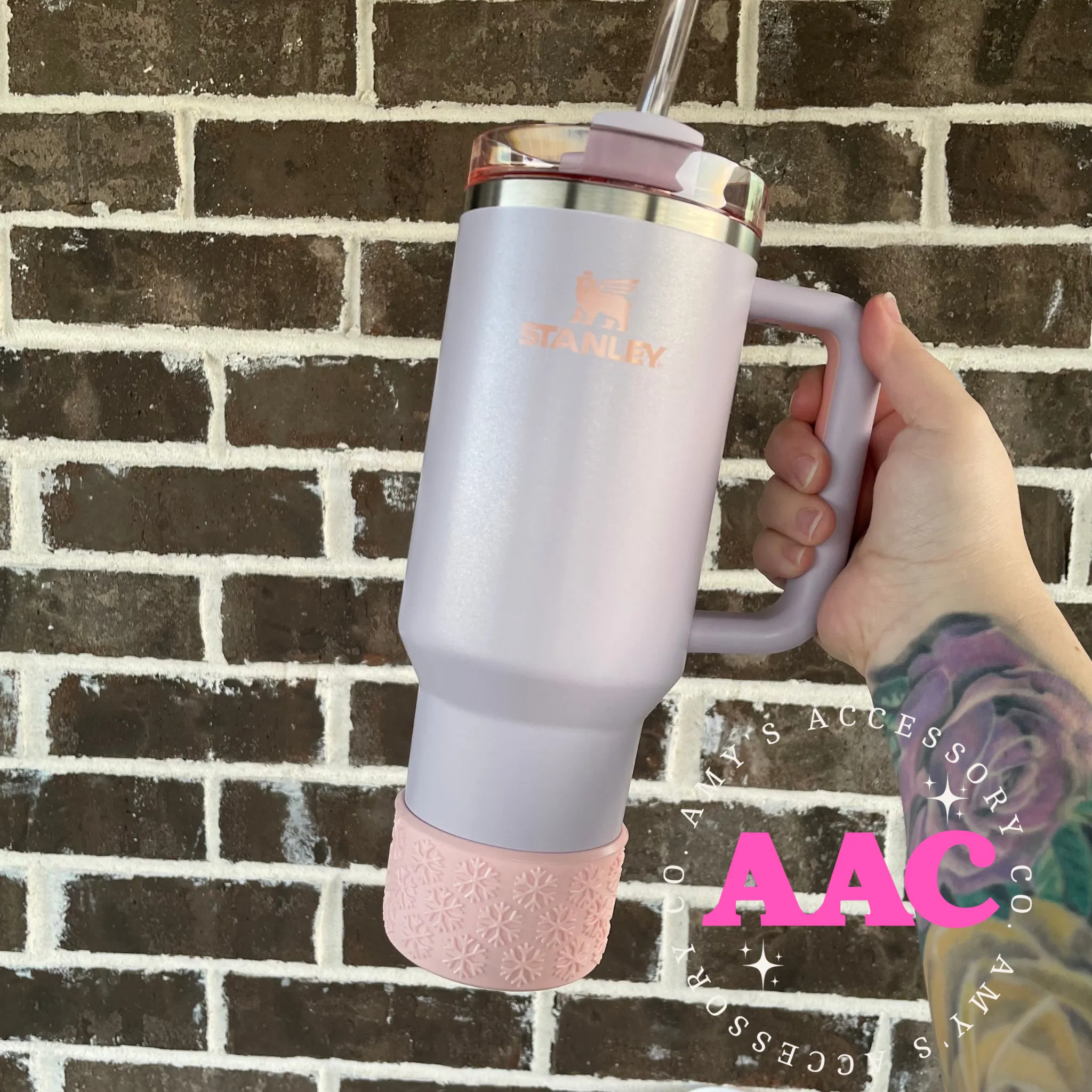 Pink Shimmer Snowflake Boot
