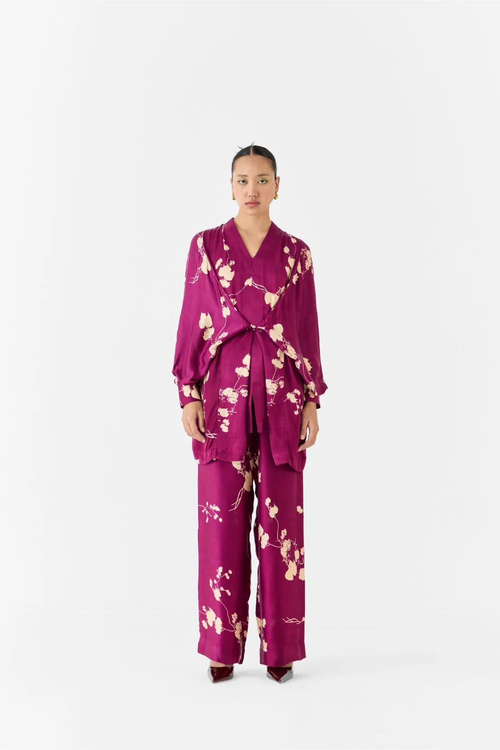 PLUM KIMONO TOP & PANTS CO-ORD