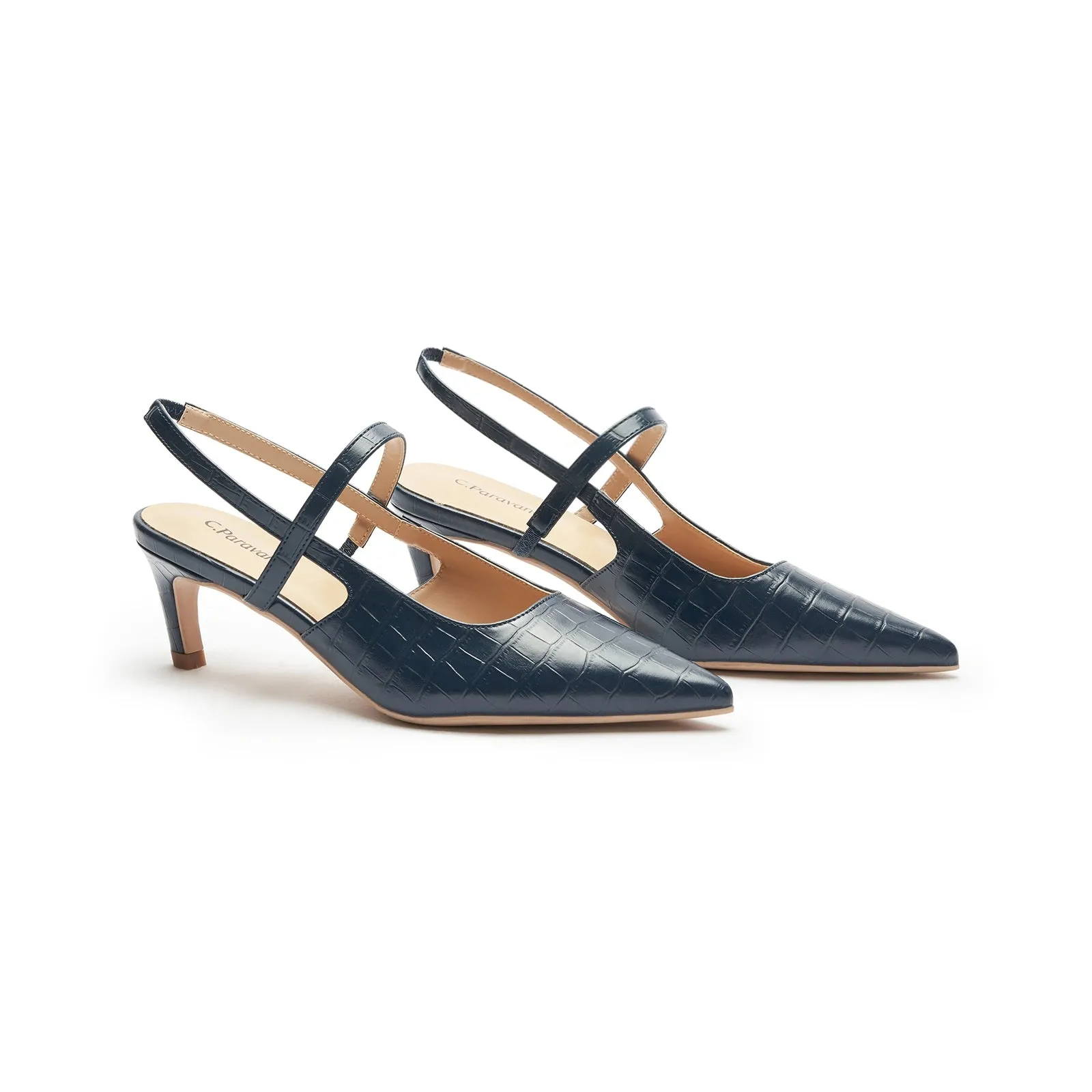 Pointed Toe Kitten heel Slingbacks (Helen)