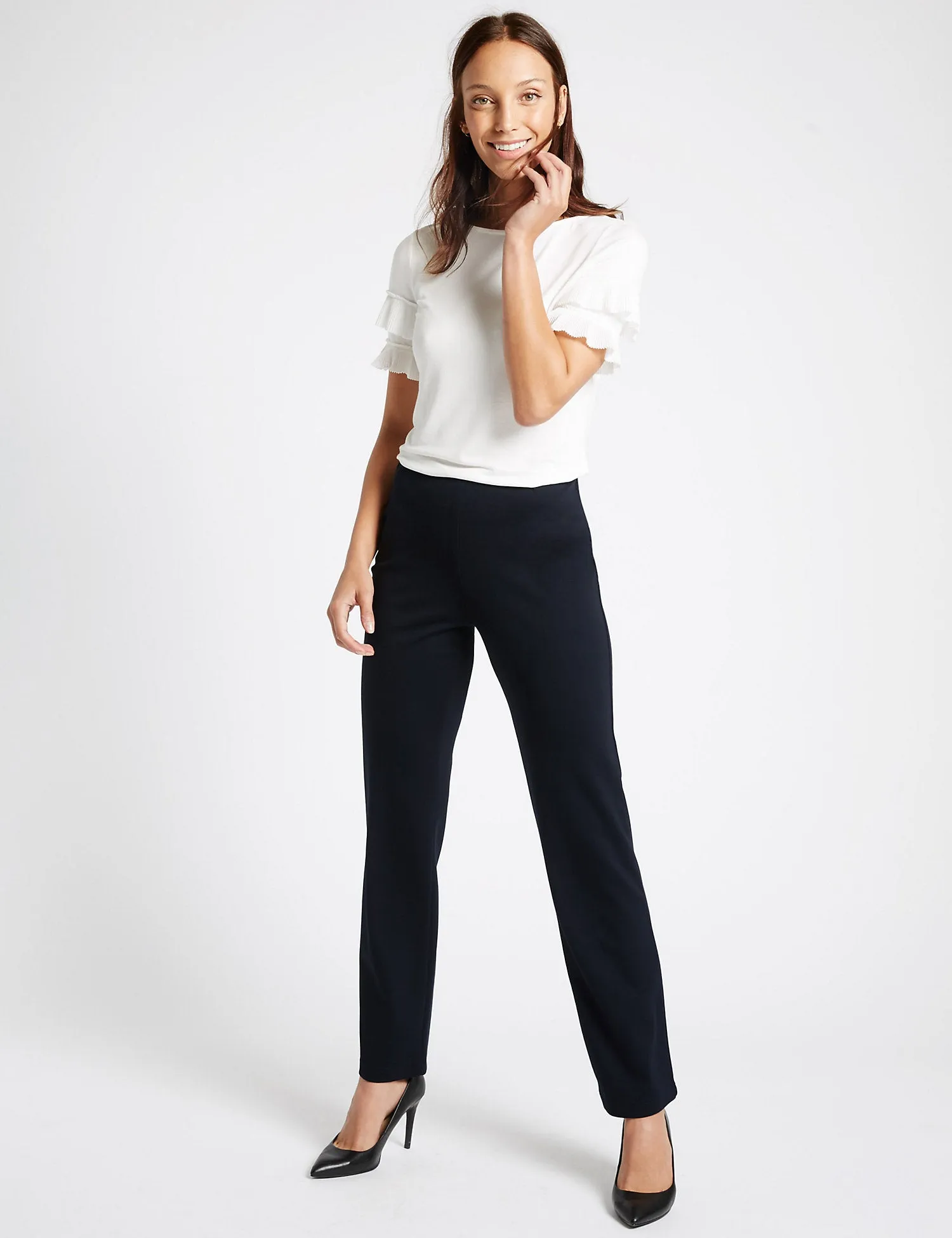 Ponte Straight Leg Trousers