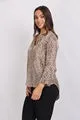 PRINTED MANDARIN COLLAR BLOUSE