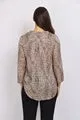 PRINTED MANDARIN COLLAR BLOUSE