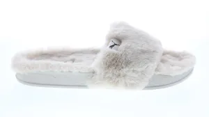Puma Leadcat YLM Fluff 38306703 Womens Gray Synthetic Slides Sandals Shoes