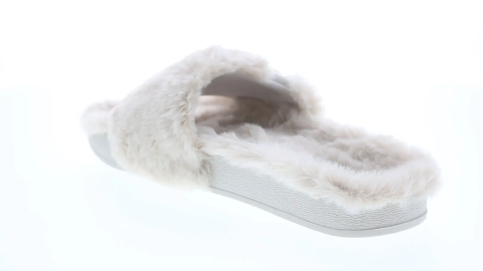 Puma Leadcat YLM Fluff 38306703 Womens Gray Synthetic Slides Sandals Shoes