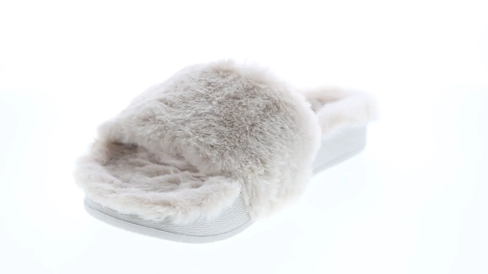 Puma Leadcat YLM Fluff 38306703 Womens Gray Synthetic Slides Sandals Shoes