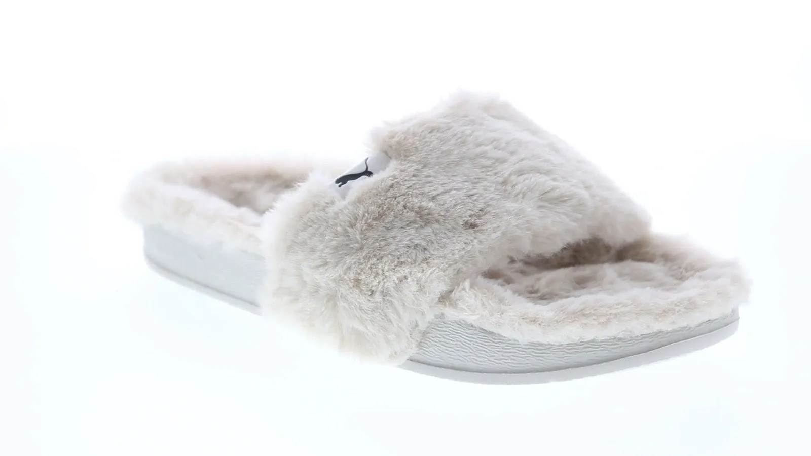 Puma Leadcat YLM Fluff 38306703 Womens Gray Synthetic Slides Sandals Shoes