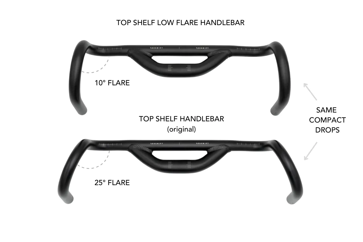 REDSHIFT TOPSHELF LOW-FLARE GRAVEL HANDLEBARS
