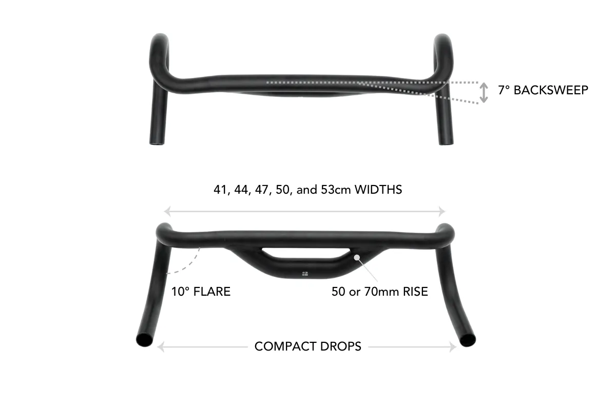 REDSHIFT TOPSHELF LOW-FLARE GRAVEL HANDLEBARS