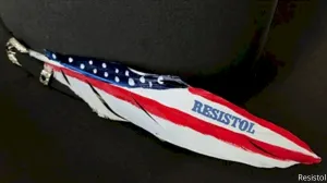RESISTOL RED/WHITE/BLUE FEATHER