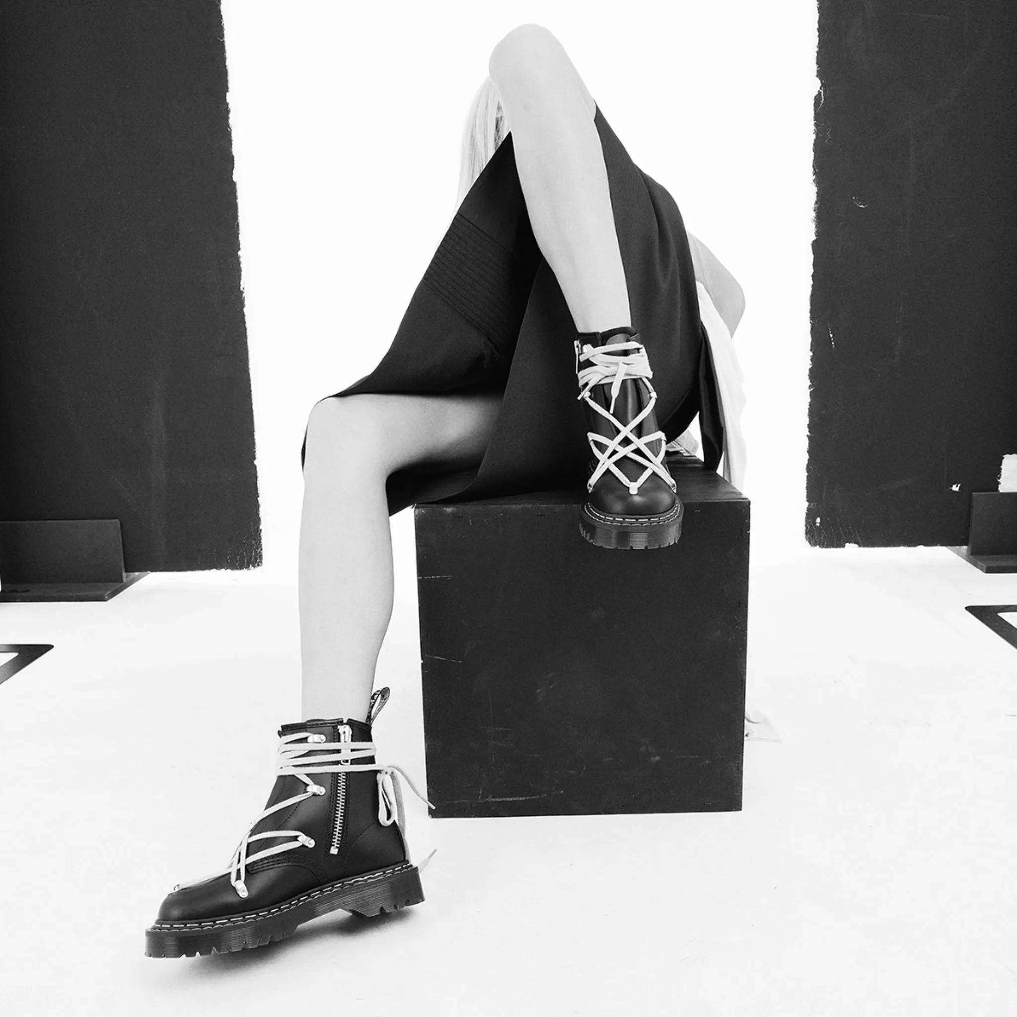 Rick Owens Dr Martens Bex Sole Boots Black