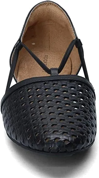 Rockport Women's, Reagan Flat Black 9.5 W
