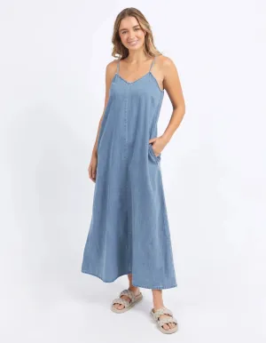 Roma Denim Dress - Mid Blue