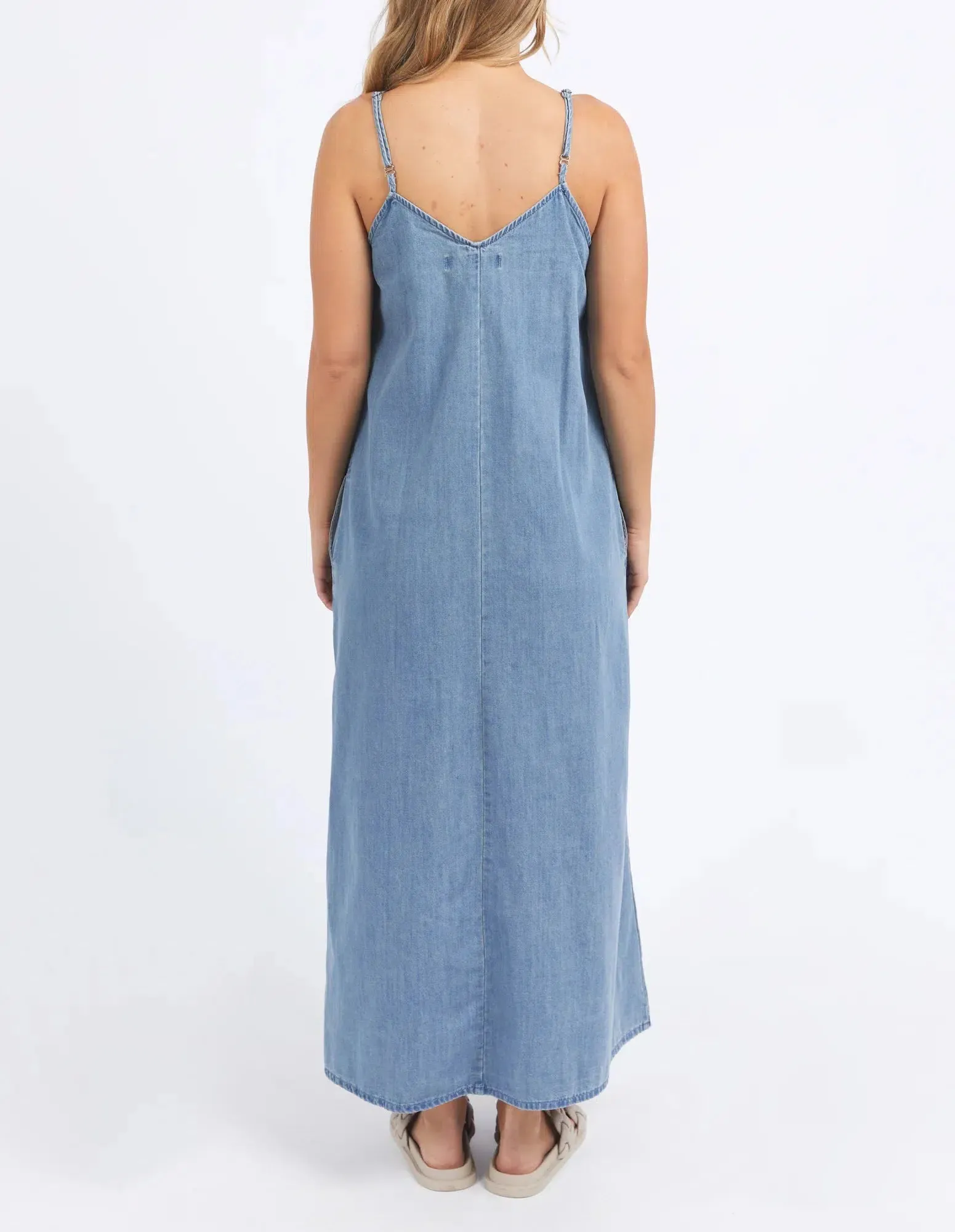 Roma Denim Dress - Mid Blue