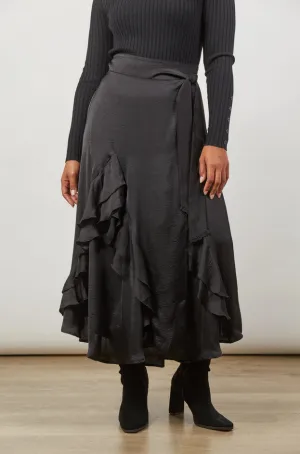 Romance Wrap Skirt - Onyx