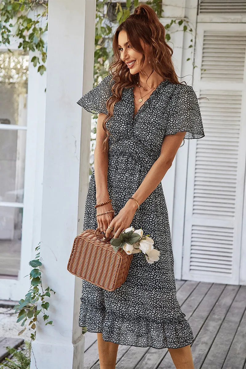 Rosalinda Midi Dress - Black