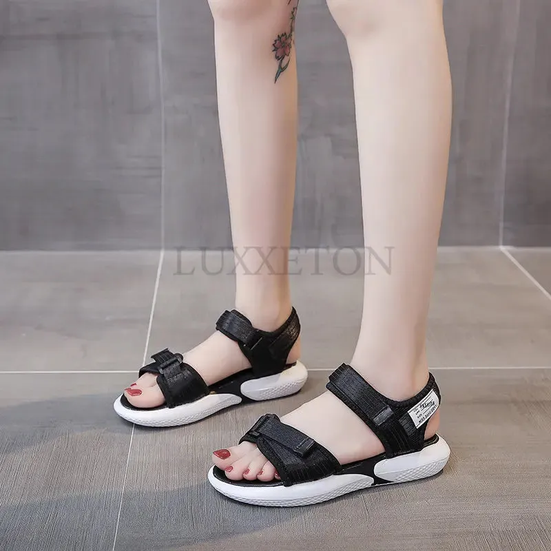 Sandals Woman Summer Fashion Breathable Sports Outdoor Beach Causel Shoes Women Trendy All-match Flats Sandals Female