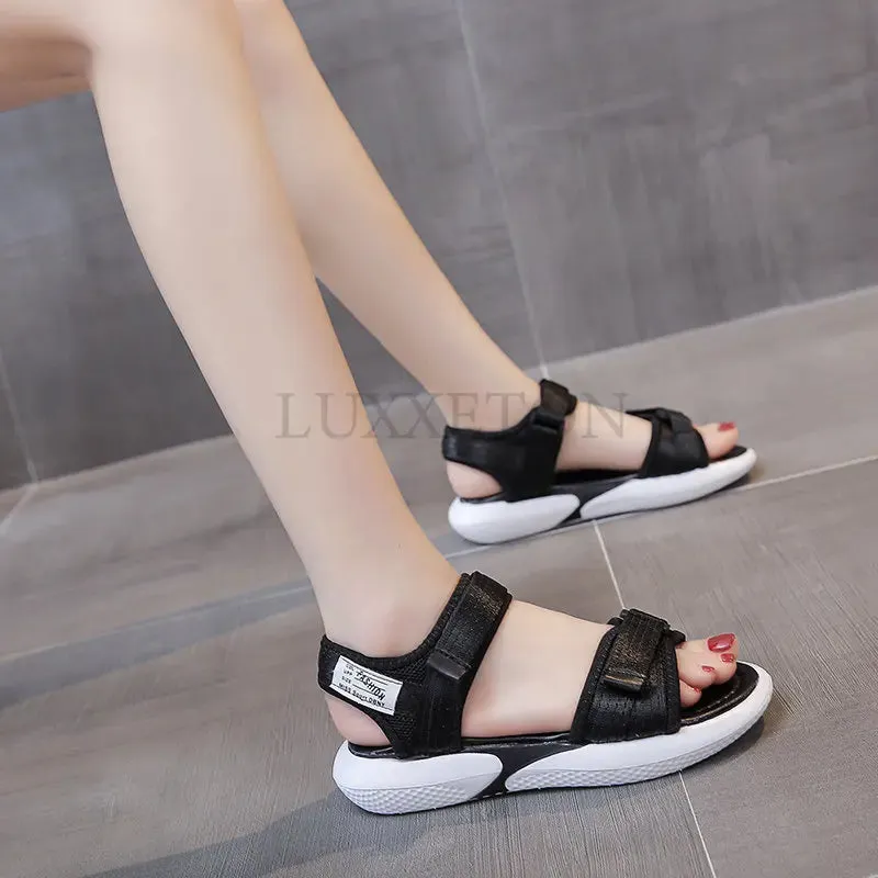Sandals Woman Summer Fashion Breathable Sports Outdoor Beach Causel Shoes Women Trendy All-match Flats Sandals Female