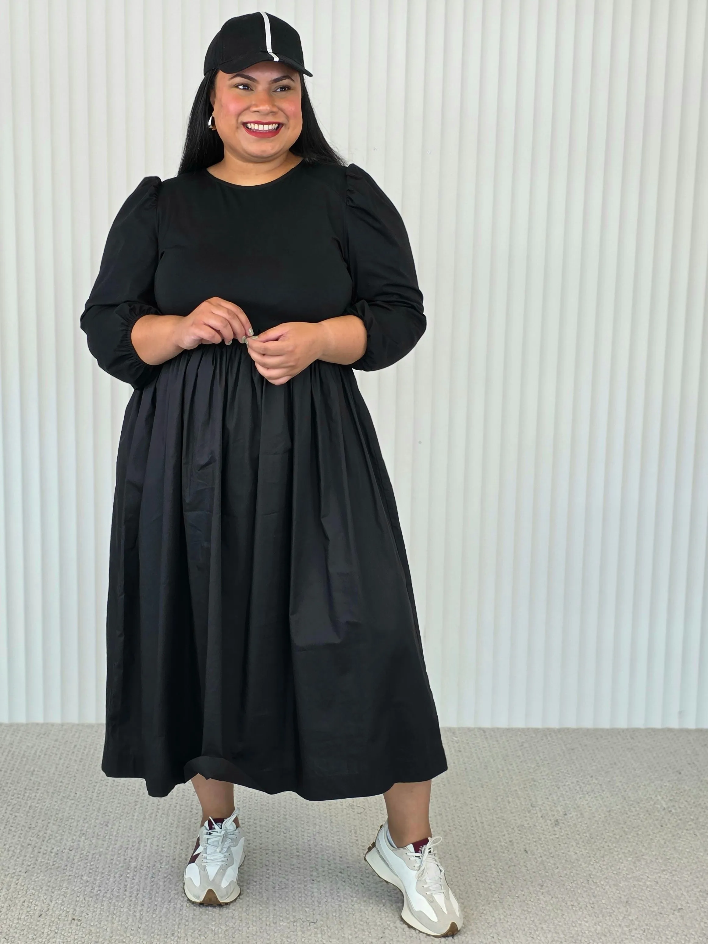 Santorini Dress - Black Long Sleeves