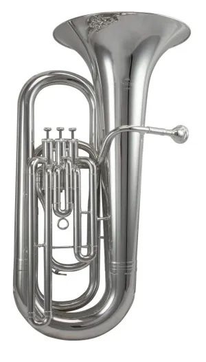 Schagerl 800S 3-Valve Compact 3/4 Eb Tuba – Silver Plated Finish