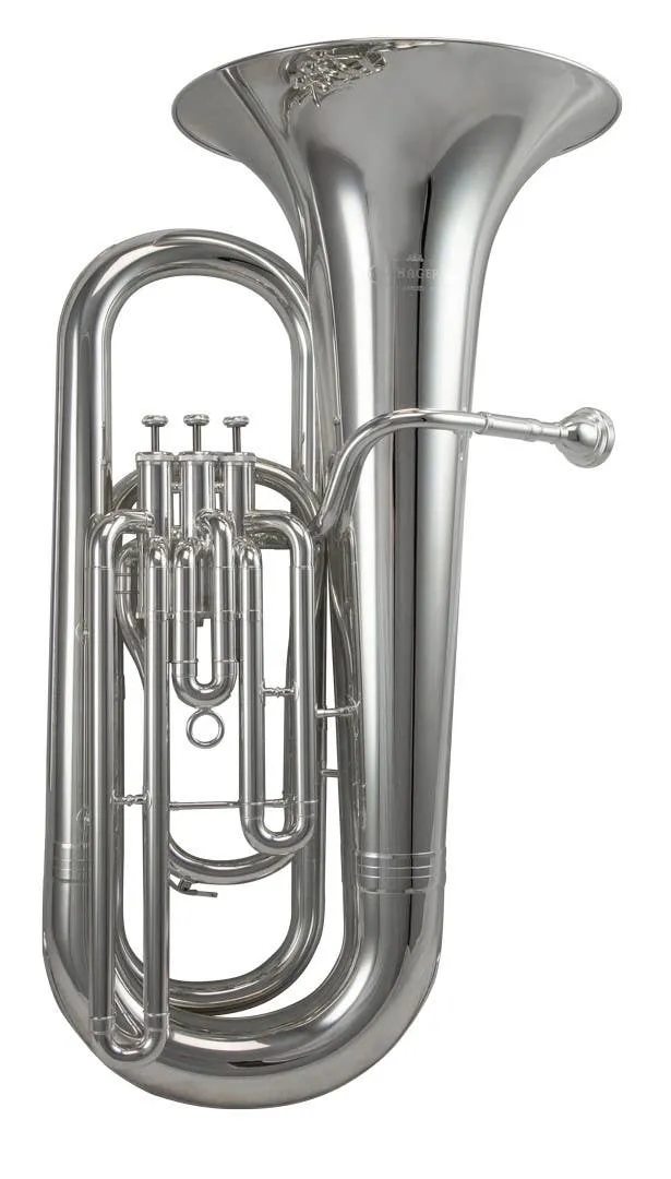 Schagerl 800S 3-Valve Compact 3/4 Eb Tuba – Silver Plated Finish
