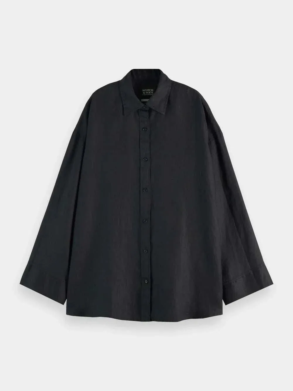 Scotch and Soda Core Linen Shirt Black