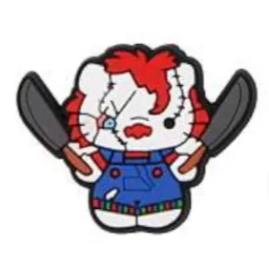 SHOE CHARMS - HELLO CHUCKY KITTY