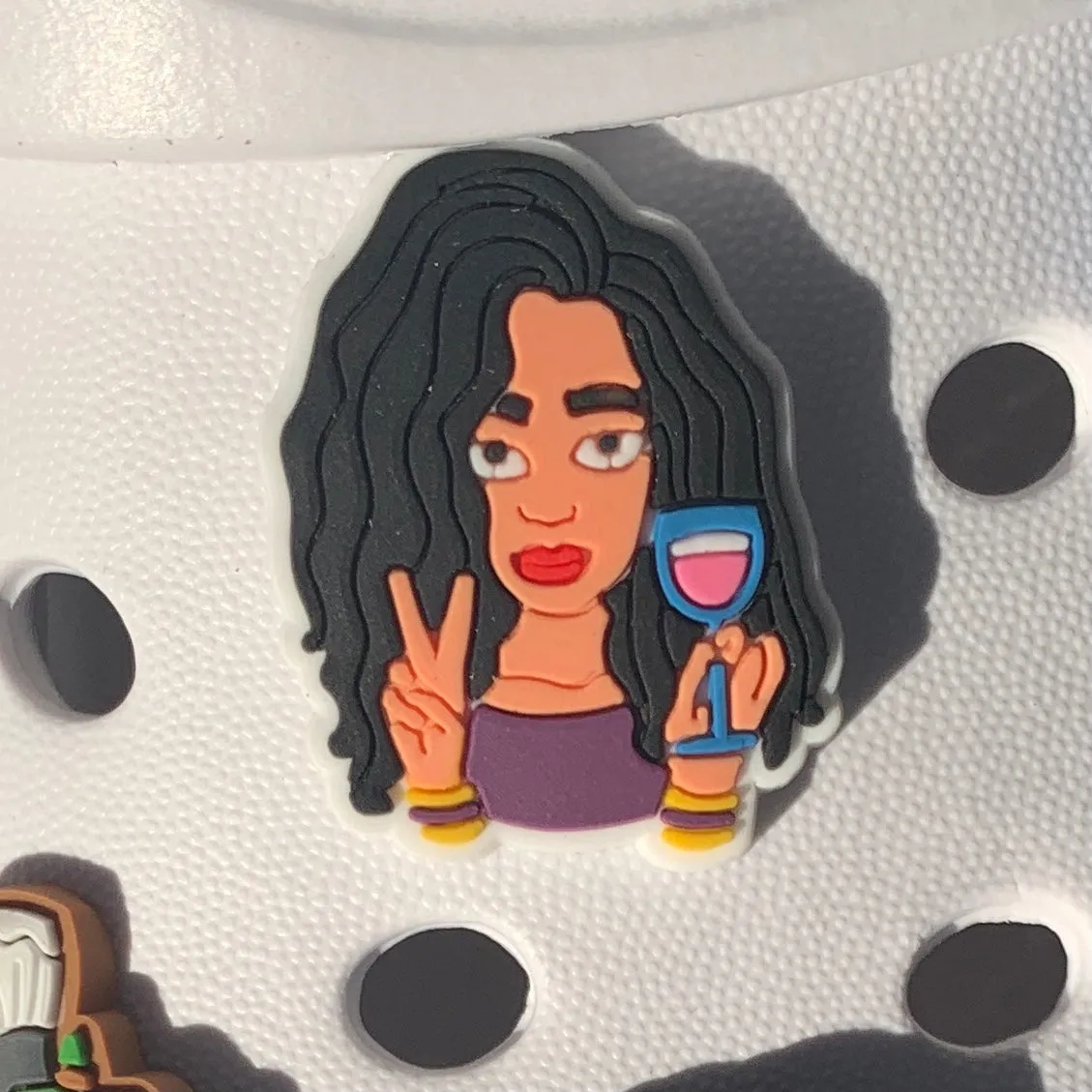 SHOE CHARMS - PEACE & WINE