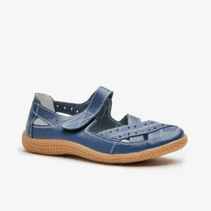 Shuropody Alto Mary Jane Velcro Ballet Style Shoes - Navy