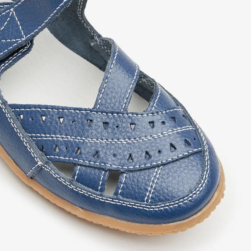 Shuropody Alto Mary Jane Velcro Ballet Style Shoes - Navy