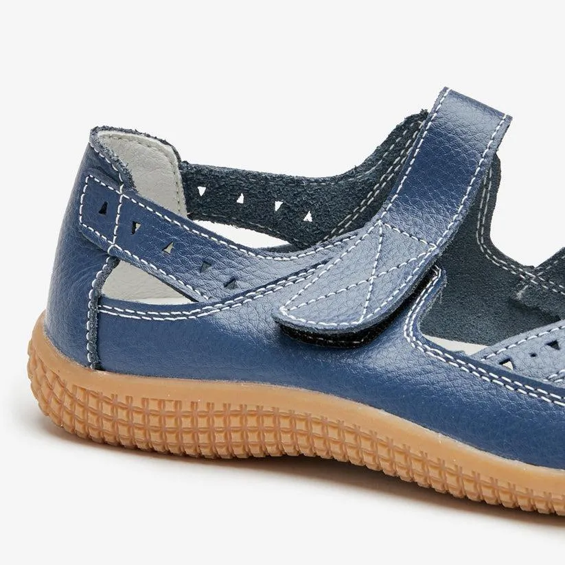 Shuropody Alto Mary Jane Velcro Ballet Style Shoes - Navy
