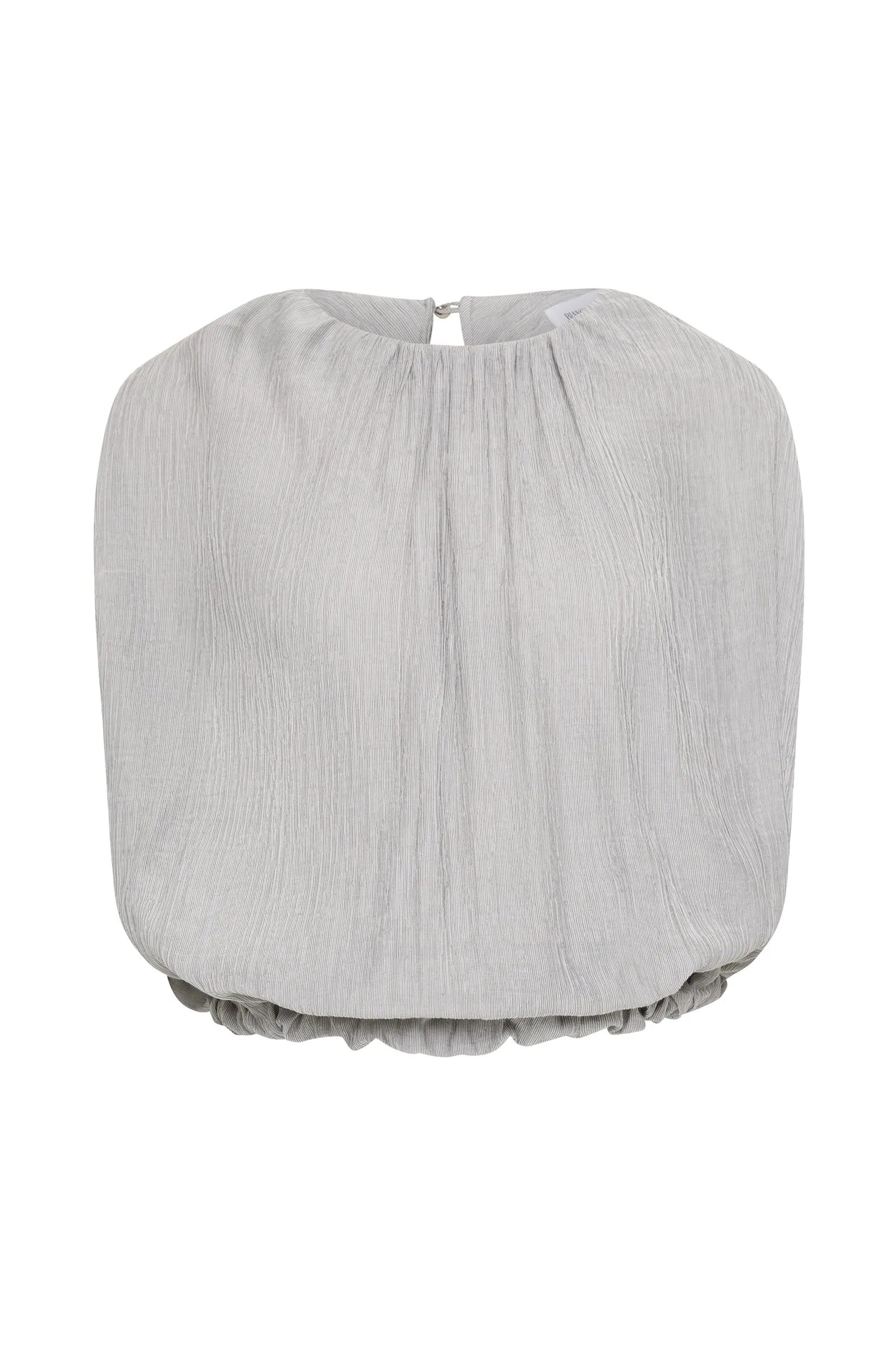 SILVER CRINKLE EMERGE TOP