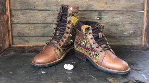 Size 37 Gypsy Boots - Autumn Pineapples