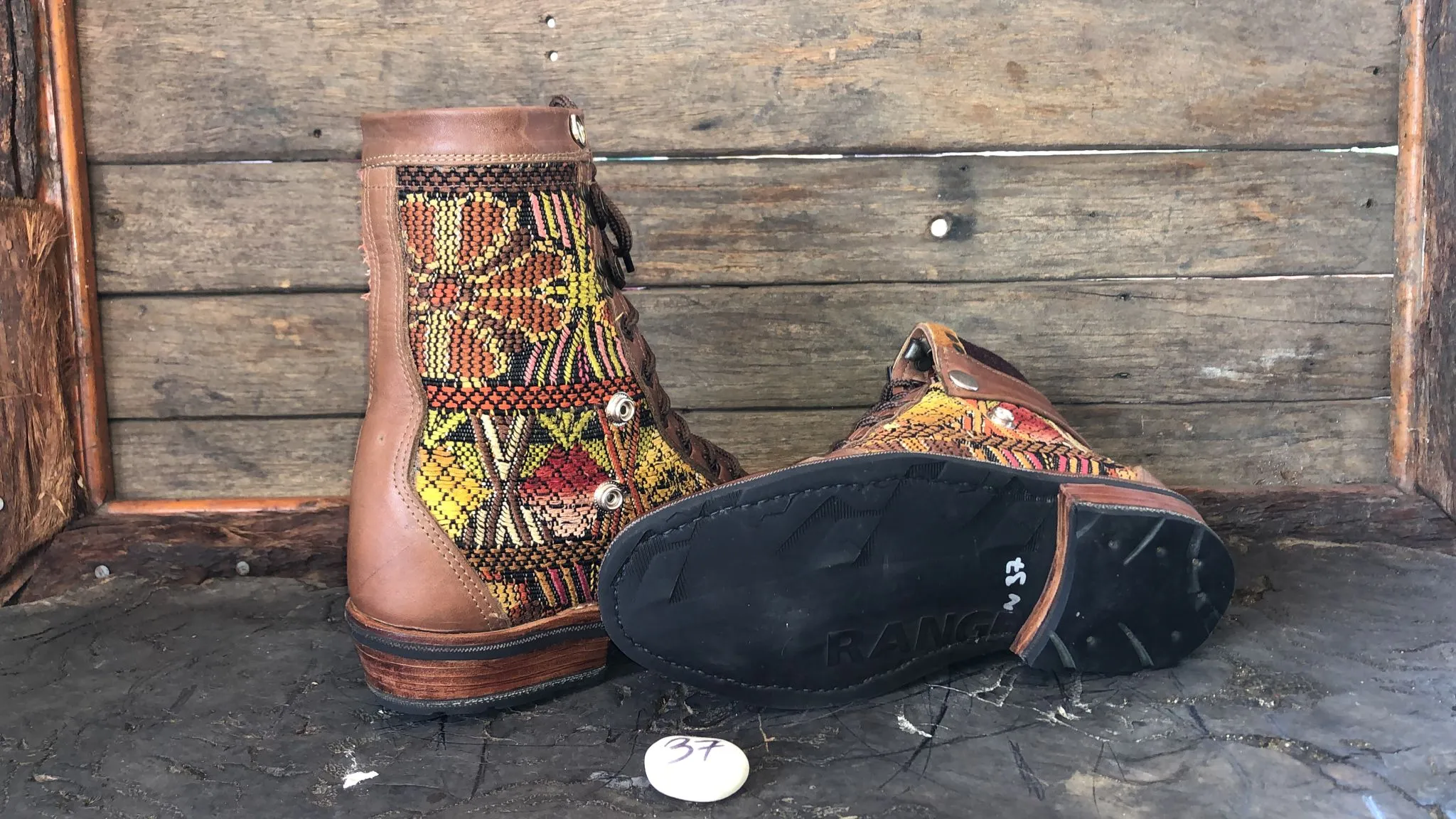 Size 37 Gypsy Boots - Autumn Pineapples