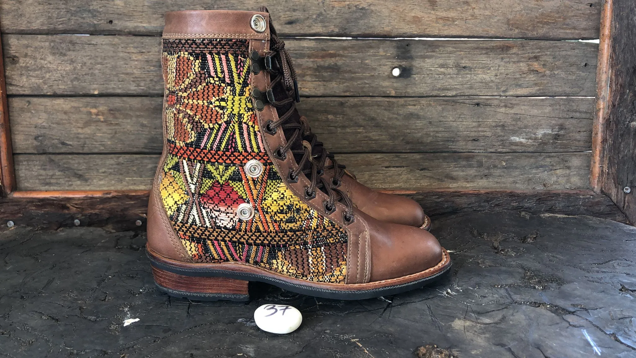 Size 37 Gypsy Boots - Autumn Pineapples