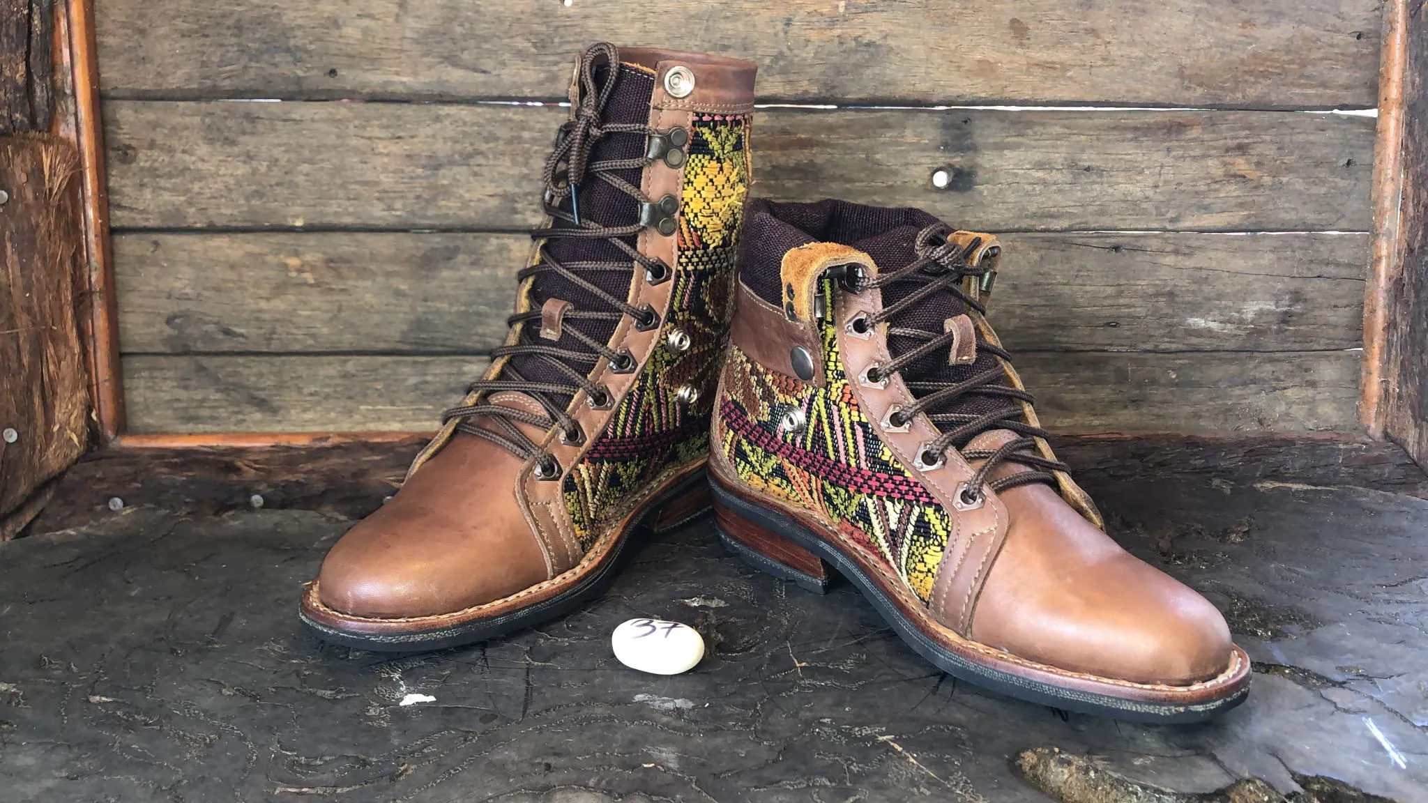 Size 37 Gypsy Boots - Autumn Pineapples