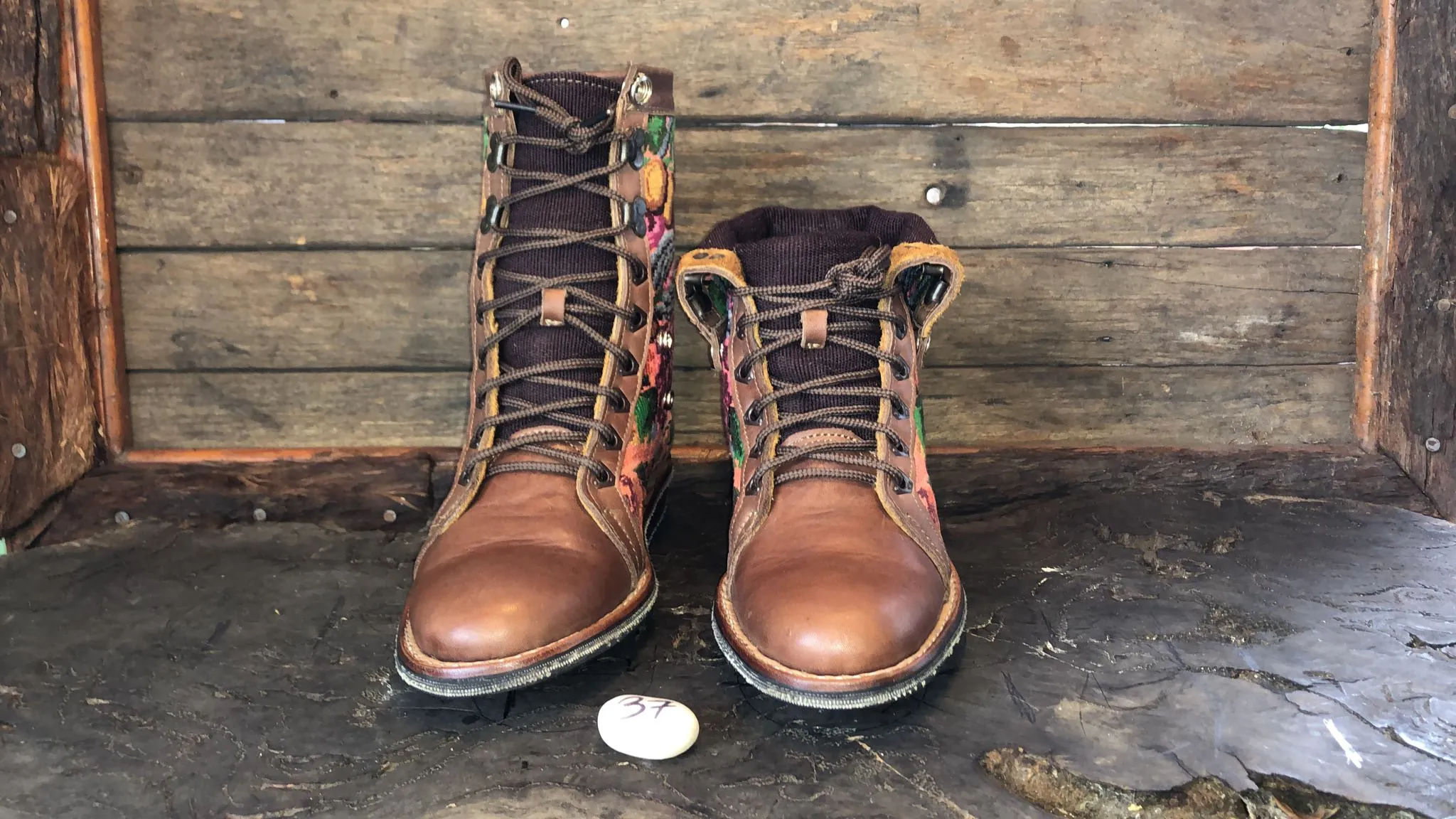 Size 37 Gypsy Boots - Summer Fruits and Birds