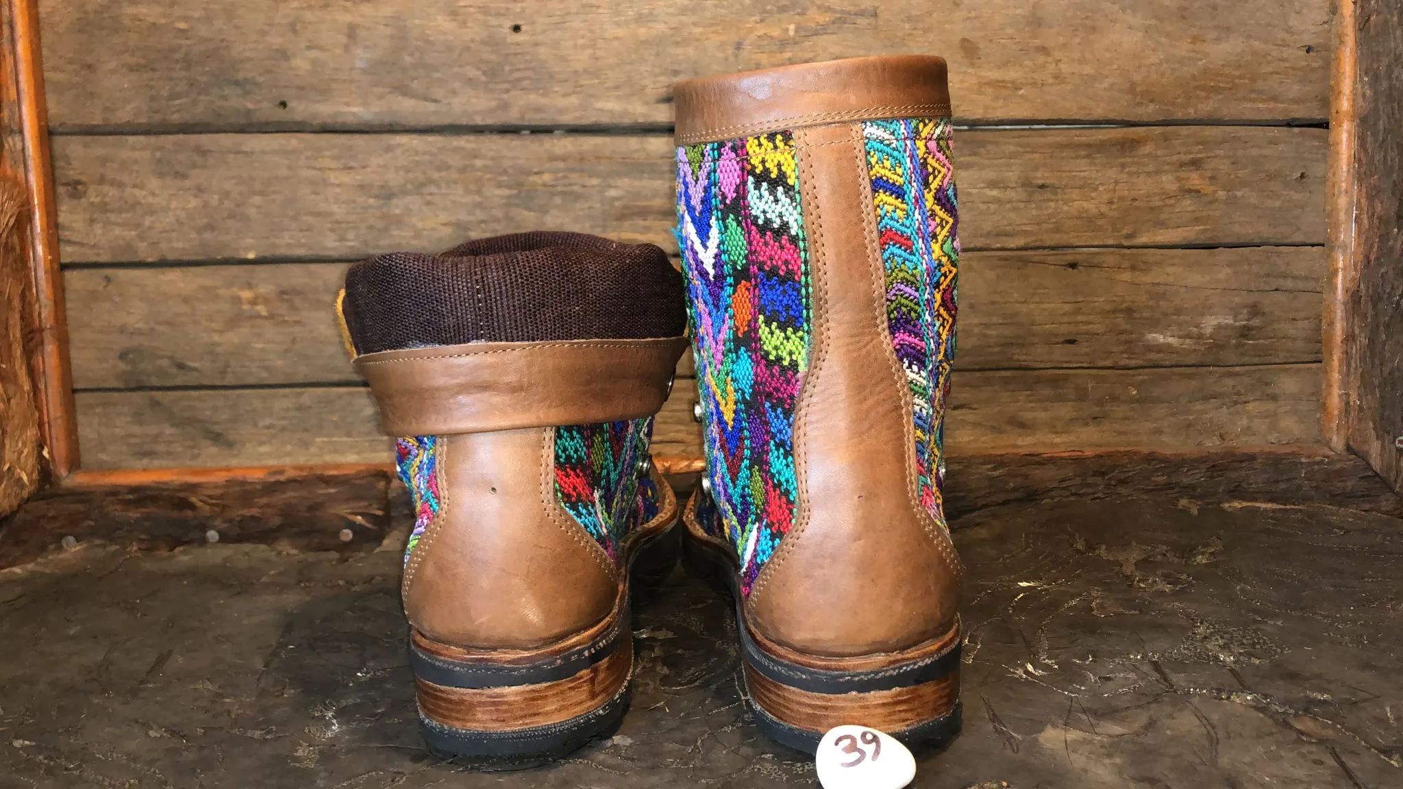 Size 39 Gypsy Boots - Burgundy Diamonds