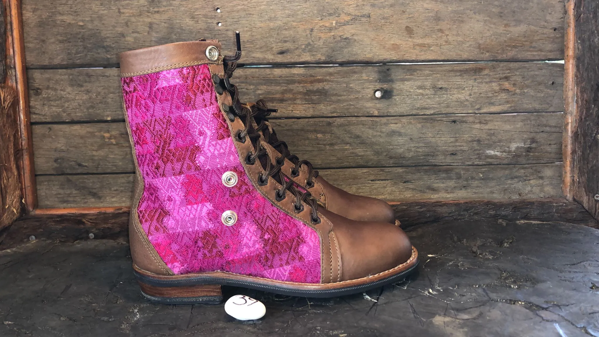 Size 39 Gypsy Boots - Hot Pink Deer