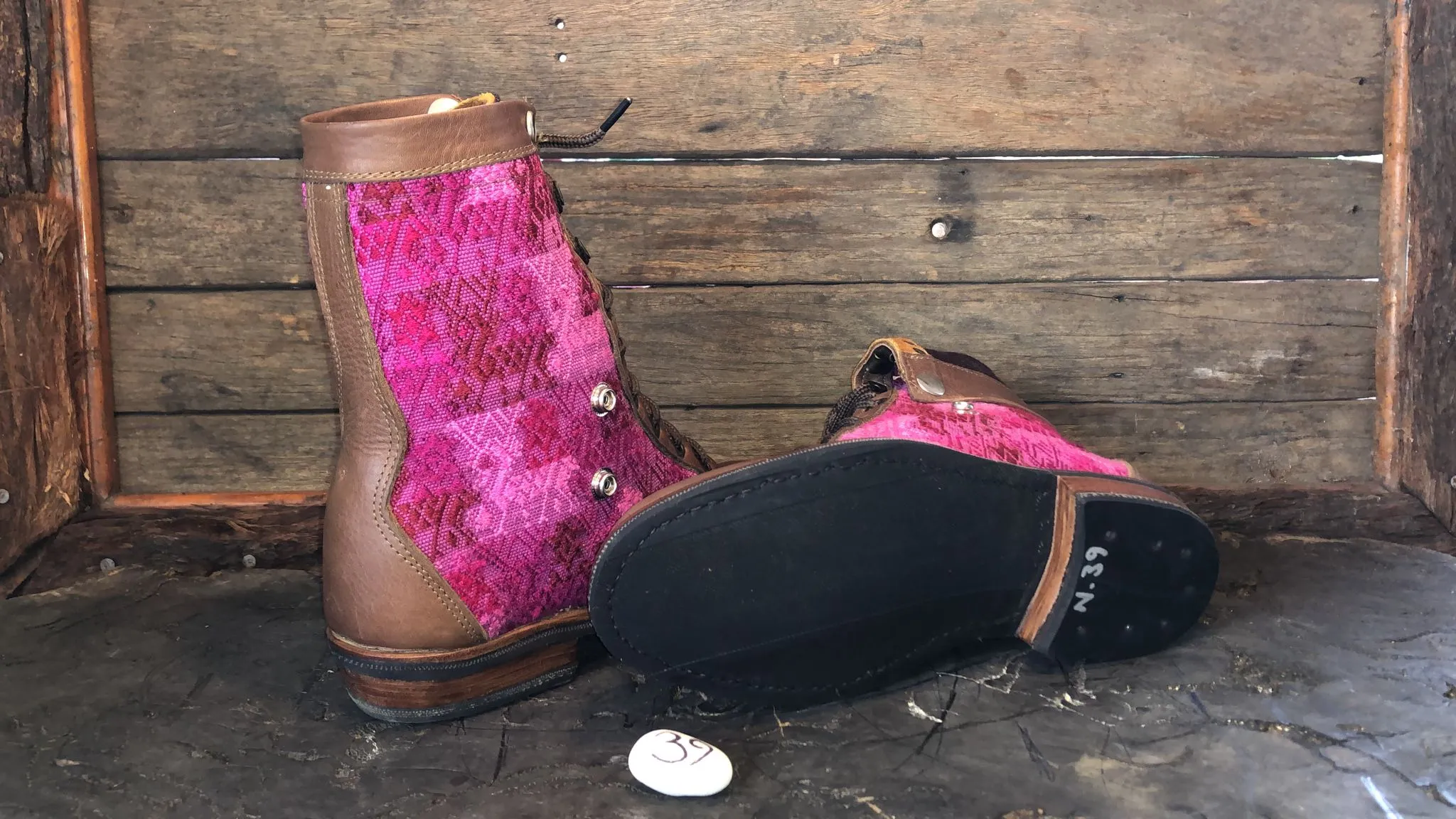 Size 39 Gypsy Boots - Hot Pink Deer