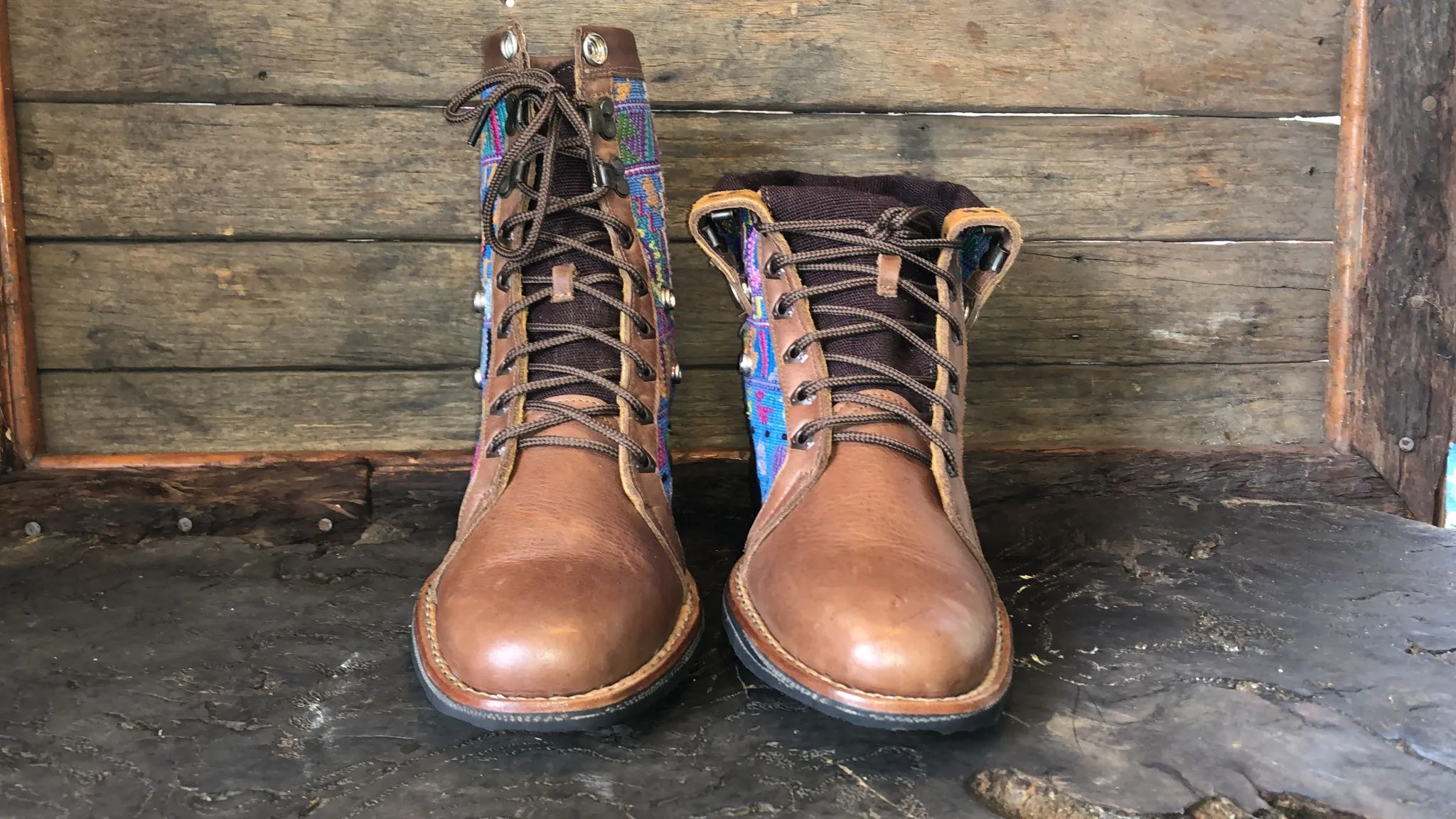 Size 40 Gypsy Boots - Aztec on Sky Blue