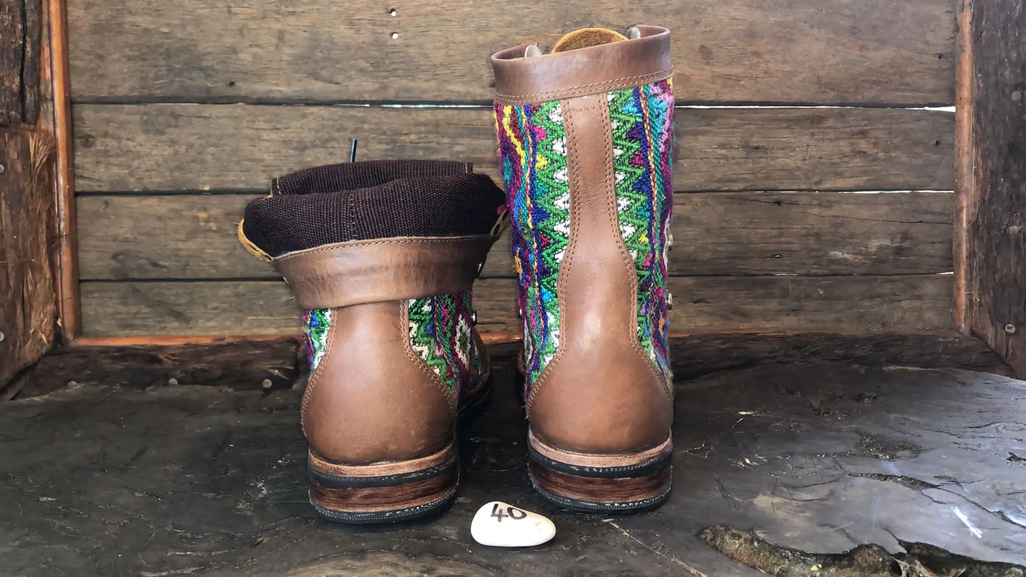 Size 40 Gypsy Boots - Burgundy Diamonds