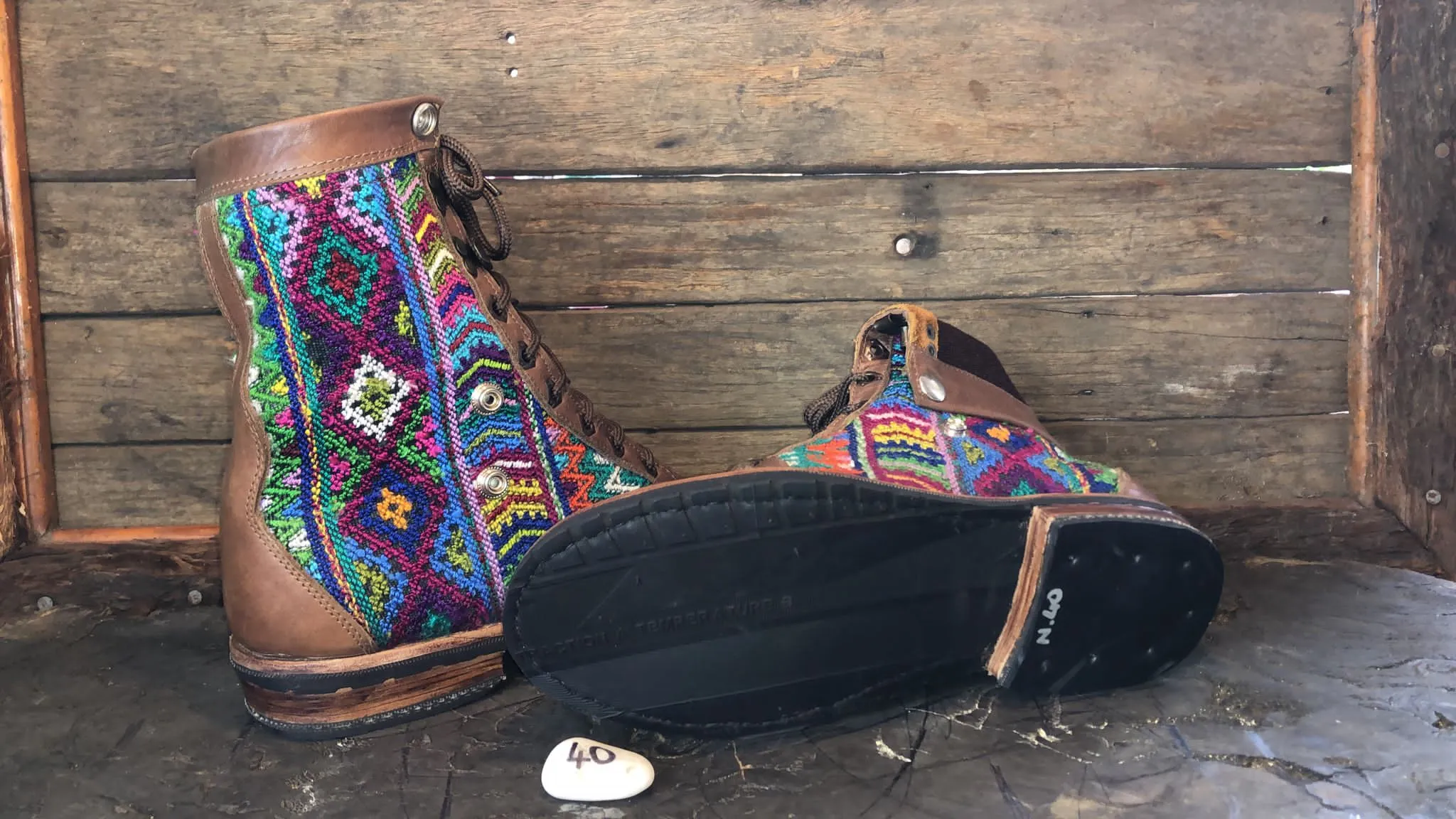 Size 40 Gypsy Boots - Burgundy Diamonds
