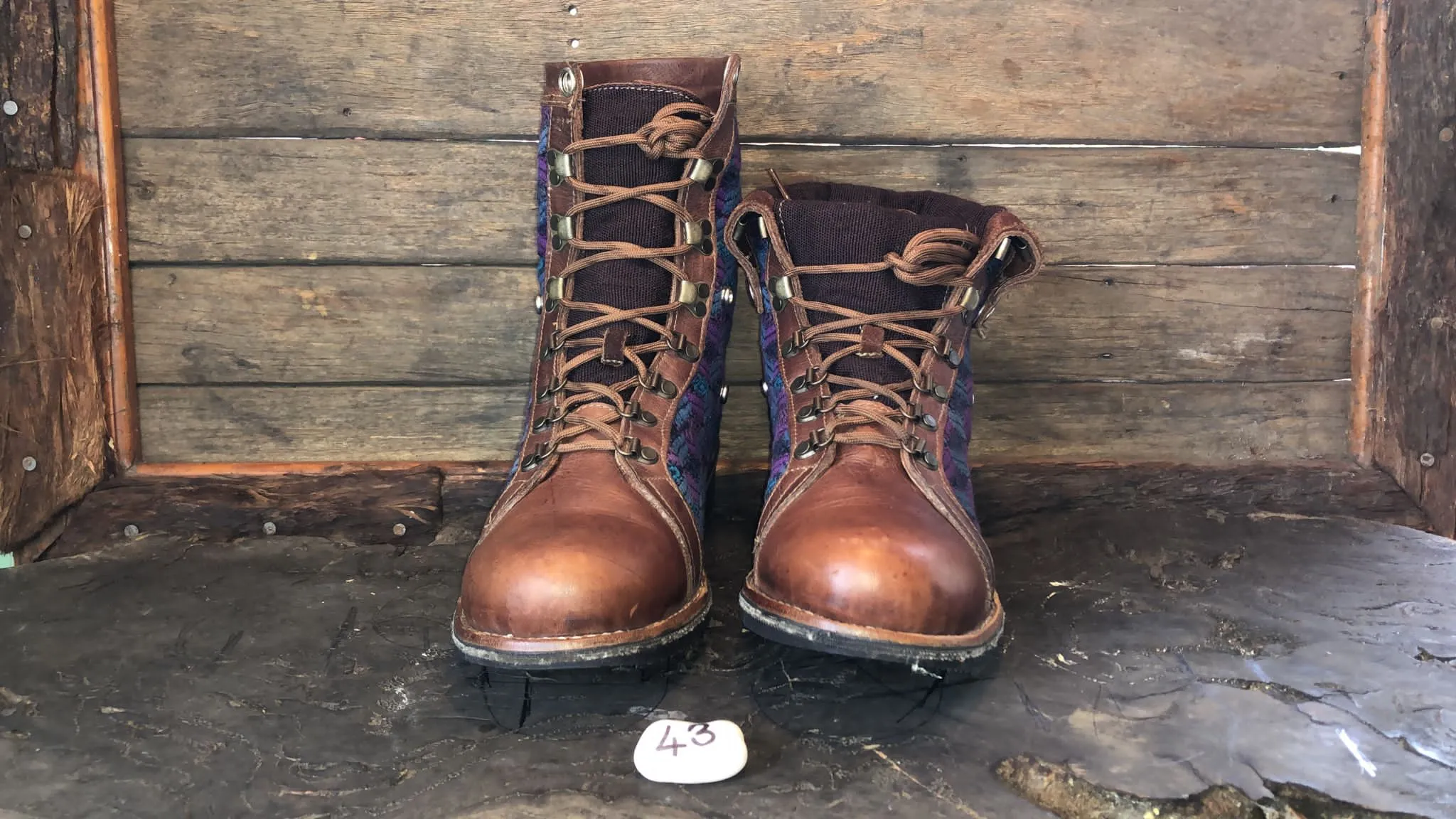 Size 43 Gypsy Boots - Purple and Blue