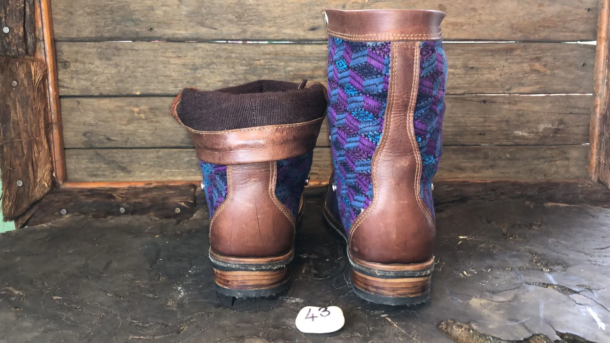 Size 43 Gypsy Boots - Purple and Blue