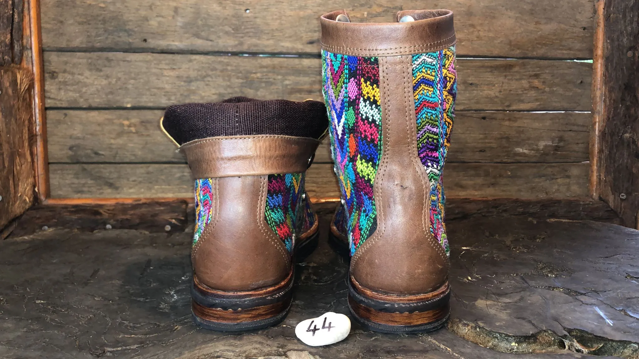 Size 44 Gypsy Boots - Yellow Zigzags