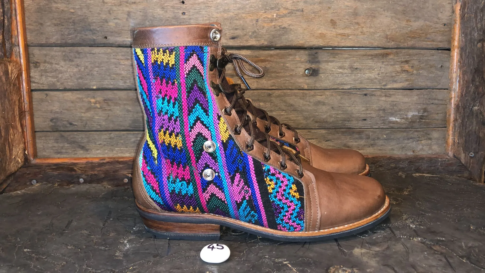 Size 45 Gypsy Boots - Pastel Patterns