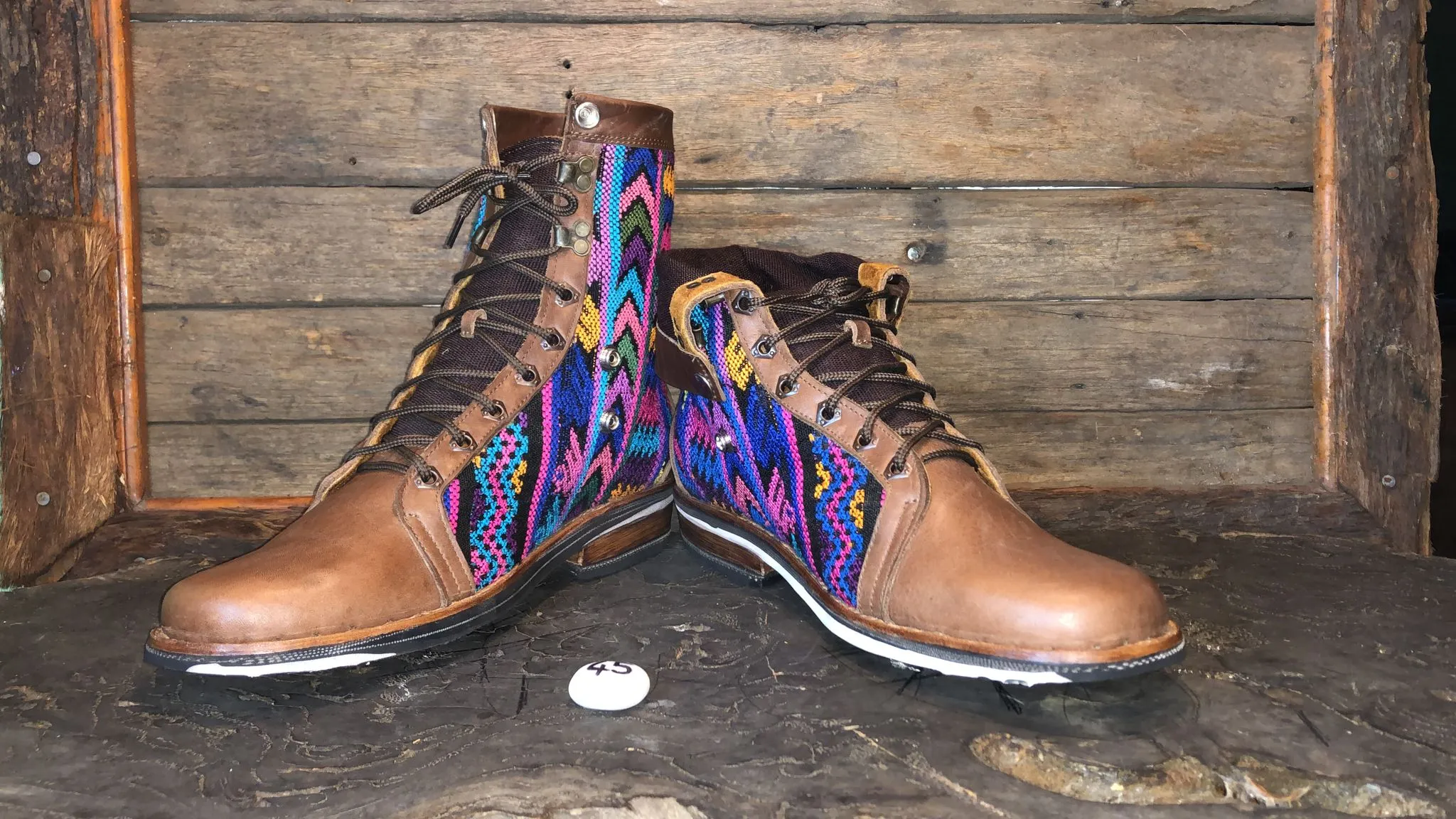 Size 45 Gypsy Boots - Pastel Patterns