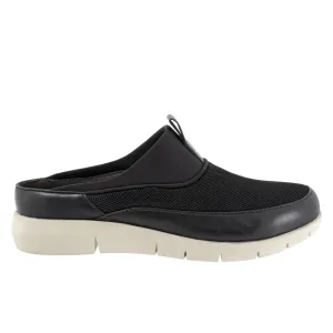 Softwalk Aberdeen Sport S2300-001 Womens Black Narrow Leather Clog Flats Shoes