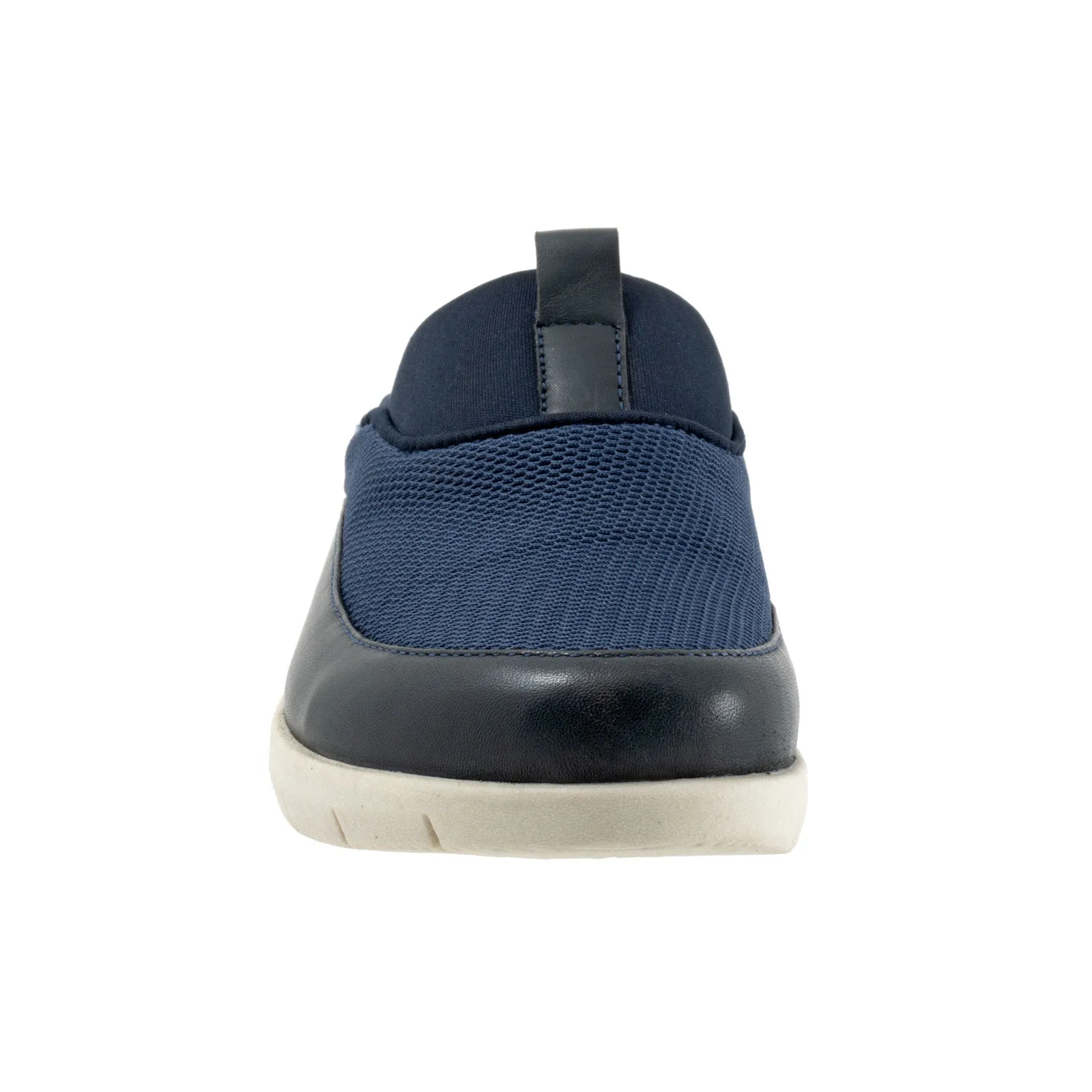 Softwalk Aberdeen Sport S2300-400 Womens Blue Wide Leather Clog Flats Shoes
